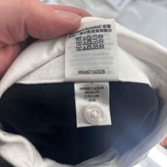 Victorias Secret Pink Nation Long Sleeved Rugby Polo Shirt Womens L Black White - Picture 5 of 6